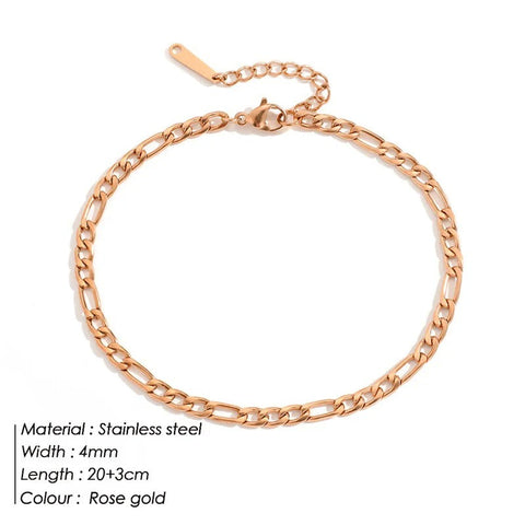 Ankle Bracelet Chain silver Gold and rose Gold - cute Anklets Chain silver Gold and rose Gold