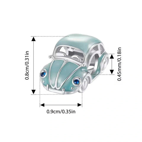 Volkswagen Beetle Blue Car Charm - Volkswagen Beetle Blue Car Charm