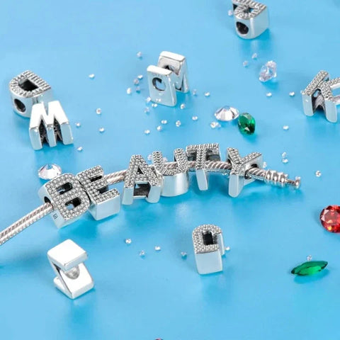 Diamond Letter E Charm - Diamond Letter E Charm