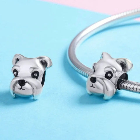 Sterling Silver Yorkshire Terrier Charm - yorkshire Jewelry fits Pandora bracelet affordable charm