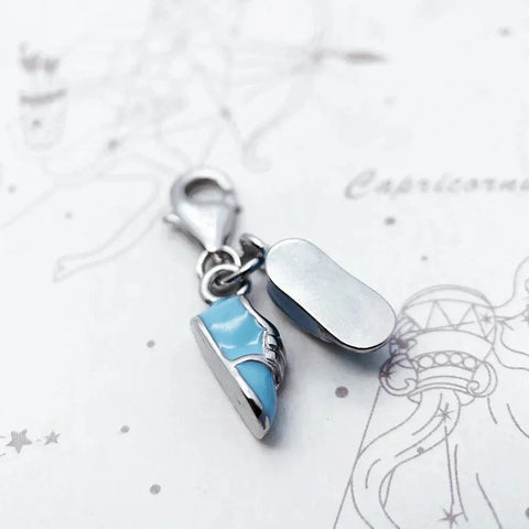 Blue Baby Shoe Charm - Blue Baby Shoe Charm