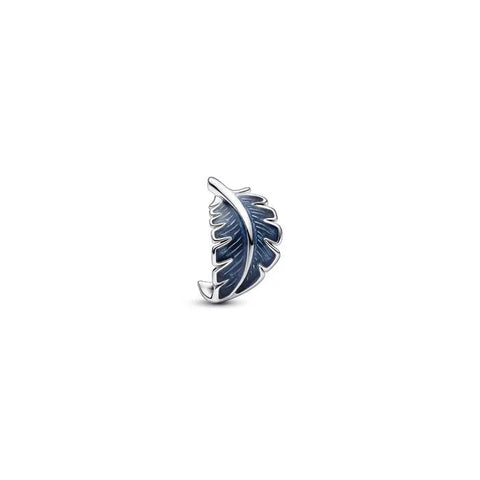 Blue Curved Feather Charm - Blue Curved Feather Charm