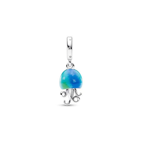 Blue Jellyfish Dangle Charm - Blue Jellyfish Dangle Charm