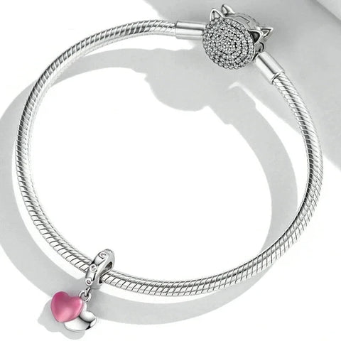 Double Heart Dangle Charm - Double Heart Dangle Charm