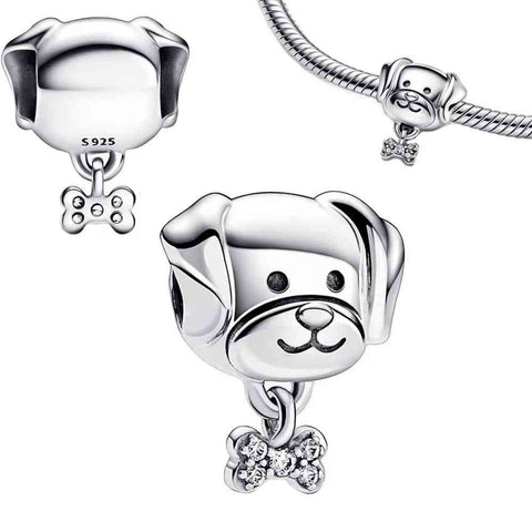 Pet Dog & Bone Charm - Pet Dog & Bone Charm
