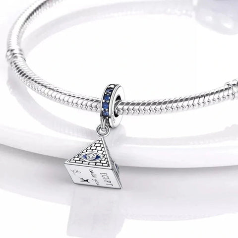 Egypt Pyramid Blue Eye Charm - Egypt Pyramid Blue Eye Charm
