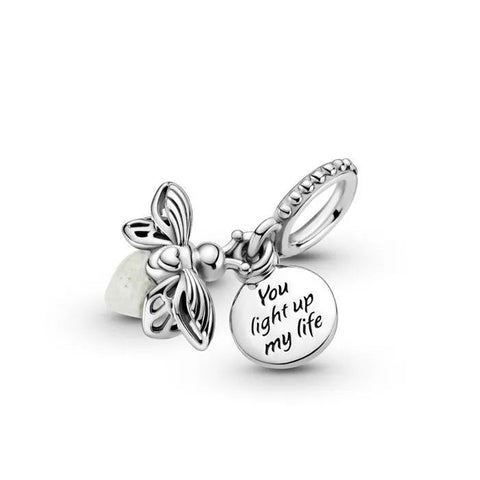Glow in the dark Firefly Dangle Charm - Glow in the dark Firefly Dangle Charm