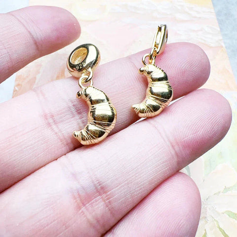 Gold Croissant Charm - Gold Croissant Charm