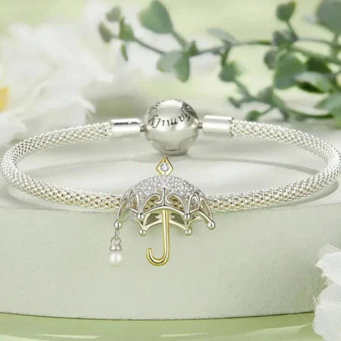 Gold Umbrella Charm - Gold Umbrella Charm