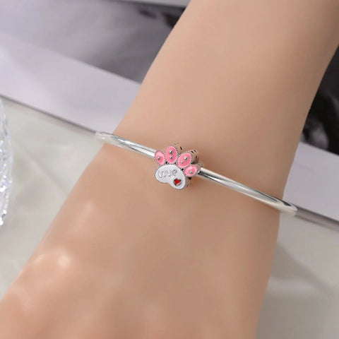 Love Paw Print Charm - Love Paw Print Charm