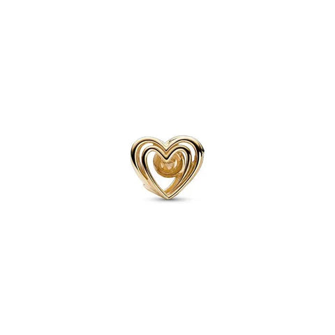 Openwork Swirling Heart & Freshwater Cultured Pearl Charm - k - Openwork Swirling Heart & Freshwater Cultured Pearl Charm - k