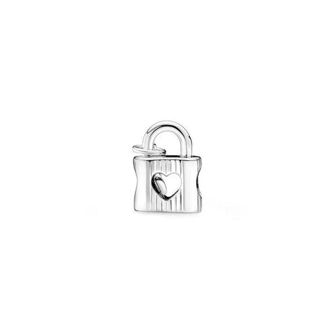 Padlock & Heart Key Charm - Padlock & Heart Key Charm
