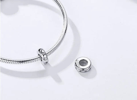 Sparkling Diamond Barrel Charm - Sparkling Diamond Barrel Charm