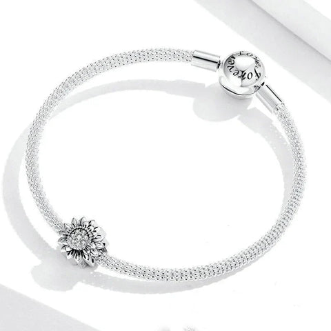 Silver Sunflower Charm - Silver Sunflower Charm