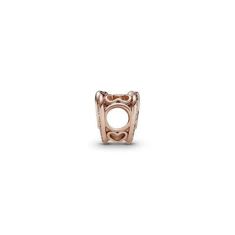 Sparkling Entwined Hearts Charm - Sparkling Entwined Hearts Charm