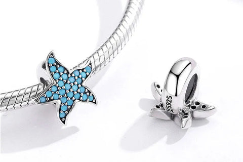 Turquoise Starfish Charm - Turquoise Starfish Charm