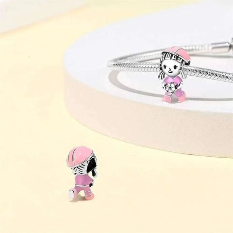 Woman Football Charm - Woman Football Charm