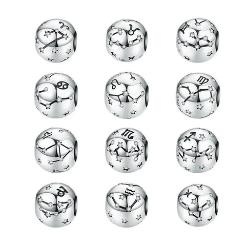 Sparkling Astrology Signs Zodiac Constellation Charms - Fits pandora Bracelet