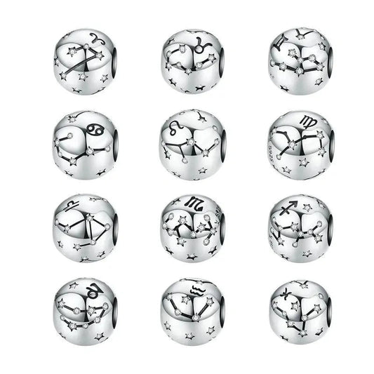 Sparkling Astrology Signs Zodiac Constellation Charms - Fits pandora Bracelet