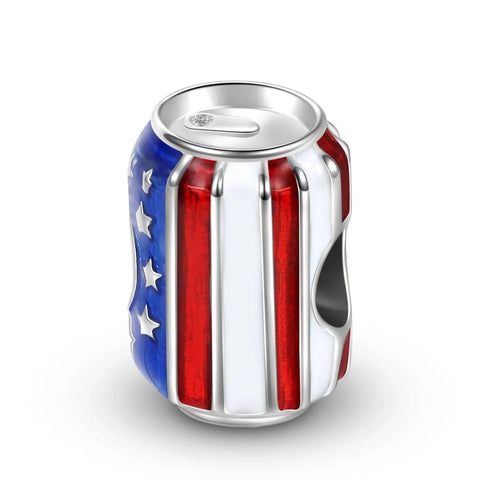 jewlouli american-flag-soda-can-pandora-charm-jewelry fits pandora bracelet