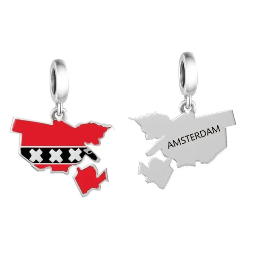 jewlouli amsterdam-map-dangle-pandora-charm-jewelry fits pandora bracelet