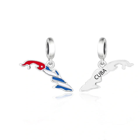 Cuba Map Dangle Charm - Cuba Map Dangle Charm