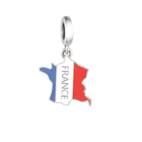 France Map Dangle Charm - France Map Dangle Charm