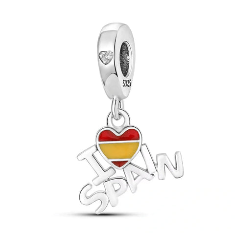 I Love Spain Dangle Charm - I Love Spain Dangle Charm