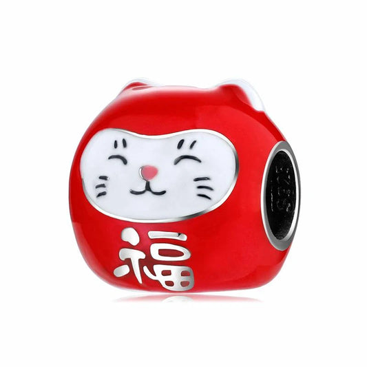 jewlouli japanese-fortune-cat-pandora-charm-jewelry fits pandora bracelet