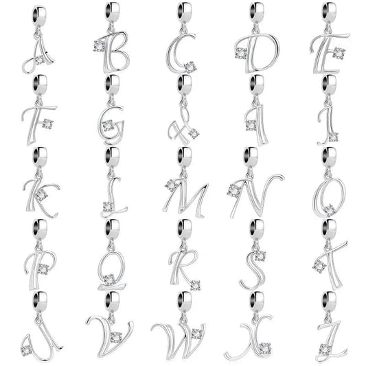 Elegant Crystal Letter A-Z Alphabet Charm