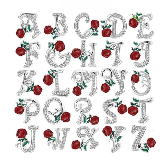 Luminous Rose Letter A-Z Alphabet Charm