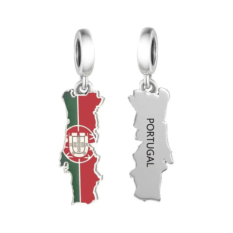 Portugal Map Dangle Charm - Portugal Map Dangle Charm