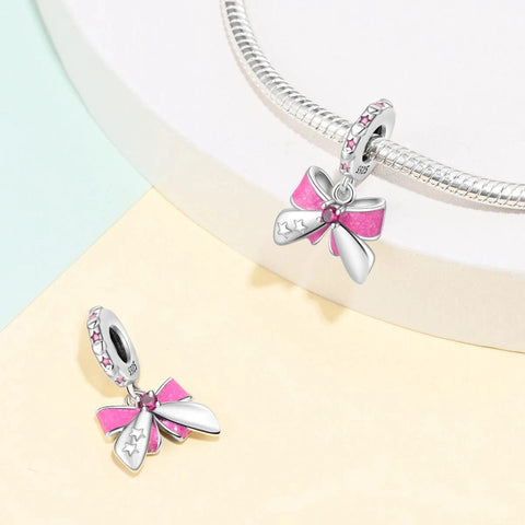 Adorable Pink Bow Charm for a Cute Look - Adorable Pink Bow Charm for a Cute Look