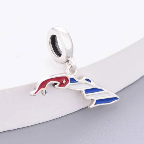 jewlouli cuba-map-dangle-pandora-charm-jewelry fits pandora bracelet