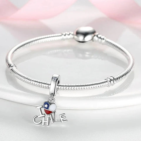 jewlouli i-love-chile-dangle-pandora-charm-jewelry fits pandora bracelet