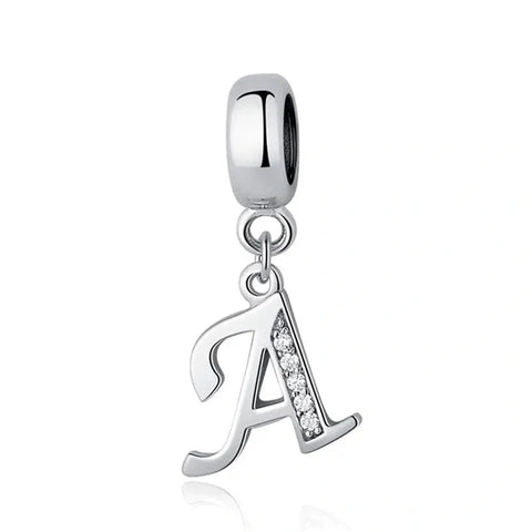 Elegant Cursive Letter A-Z Alphabet Charm