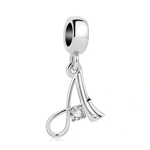 Elegant Crystal Letter A-Z Alphabet Charm - Elegant Crystal Letter A-Z Alphabet Charm