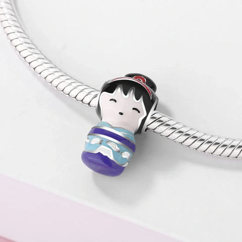 jewlouli traditional-kimono-doll-pandora-charm-jewelry fits pandora bracelet
