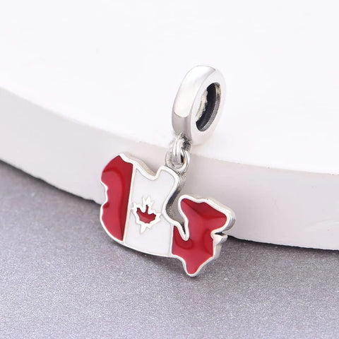 jewlouli canada-map-dangle-pandora-charm-jewelry fits pandora bracelet