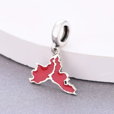 Istanbul Map Dangle Charm - Istanbul Map Dangle Charm