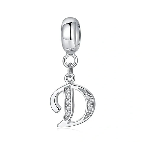 Elegant Cursive Letter A-Z Alphabet Charm - Elegant Cursive Letter A-Z Alphabet Charm