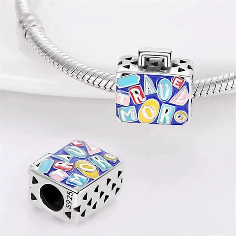 Travel More Charm - Fits pandora Bracelet