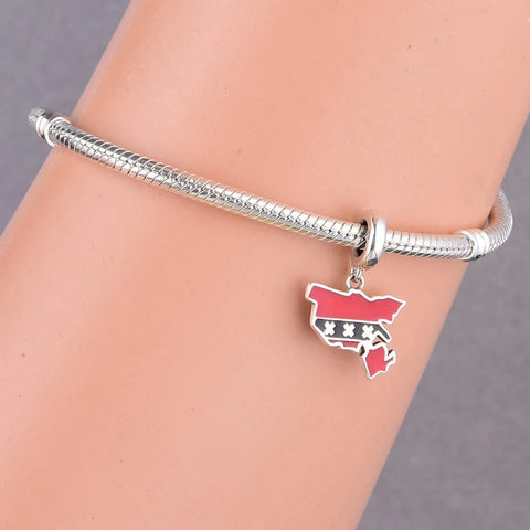 jewlouli amsterdam-map-dangle-pandora-charm-jewelry fits pandora bracelet