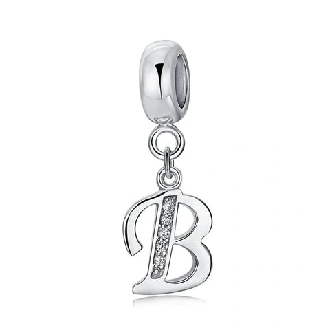 Elegant Cursive Letter A-Z Alphabet Charm - Elegant Cursive Letter A-Z Alphabet Charm
