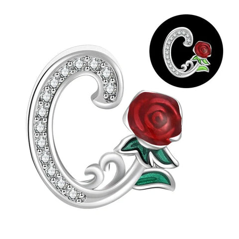 Luminous Rose Letter A-Z Alphabet Charm - Luminous Rose Letter A-Z Alphabet Charm