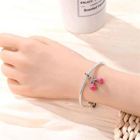 Boxing Gloves Charm Pink - Fits pandora Bracelet