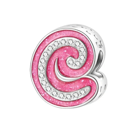 jewlouli pink-letter-az-alphabet-pandora-charm-jewelry fits pandora bracelet