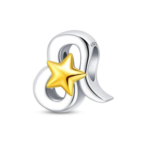 Gold Star Astrology Signs Zodiac Constellation Charms - Fits pandora Bracelet