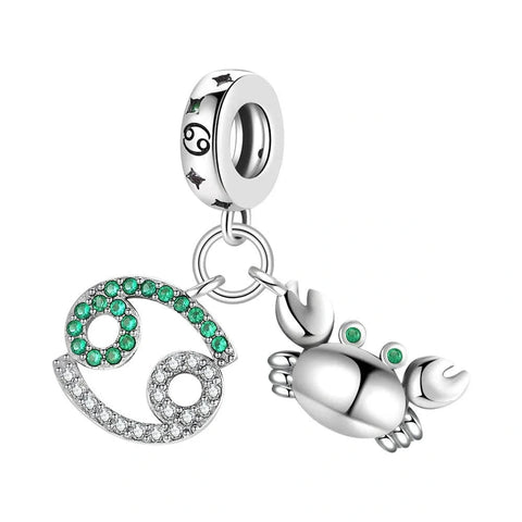 Crystals Astrology Signs Zodiac Constellation Charms - Fits pandora Bracelet