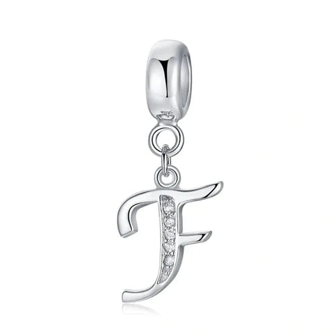 Elegant Cursive Letter A-Z Alphabet Charm
